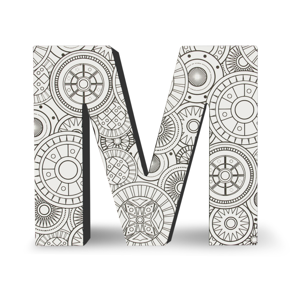 Color Joy Block Letter M