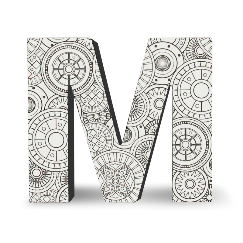 Color Joy Block Letter M