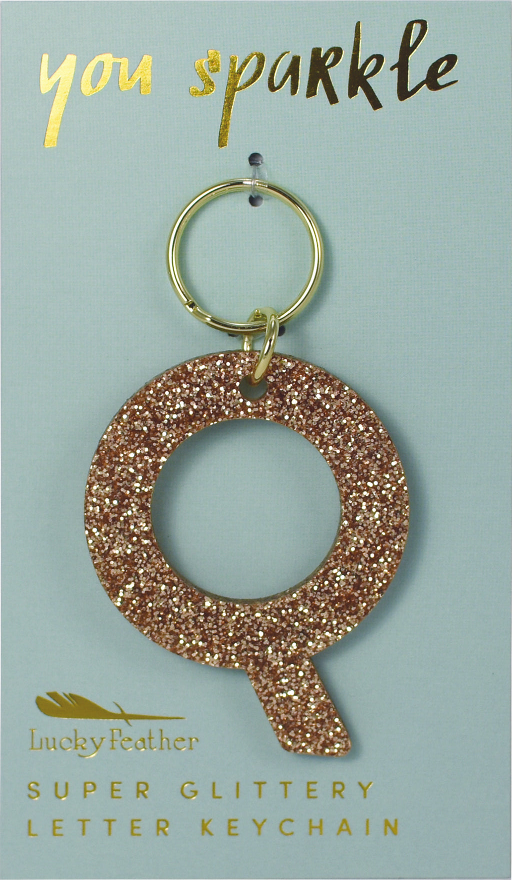 Super Glittery Letter Keychain Q