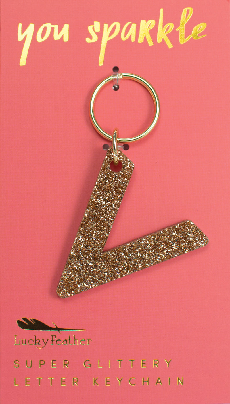 Super Glittery Letter Keychain V