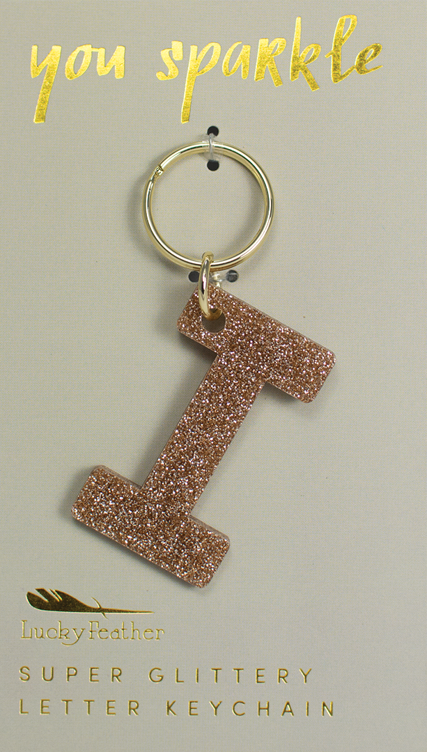 Super Glittery Letter Keychain I