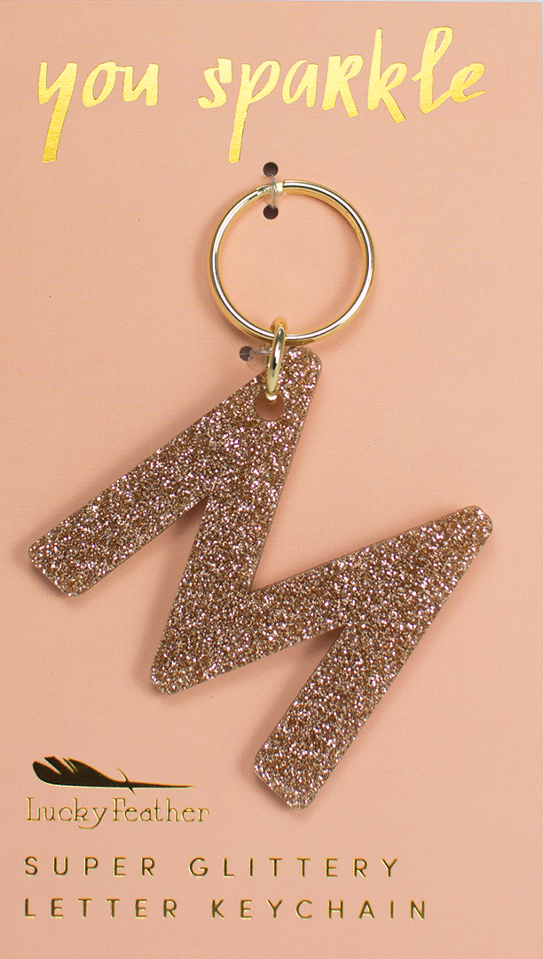 Super Glittery Letter Keychain M