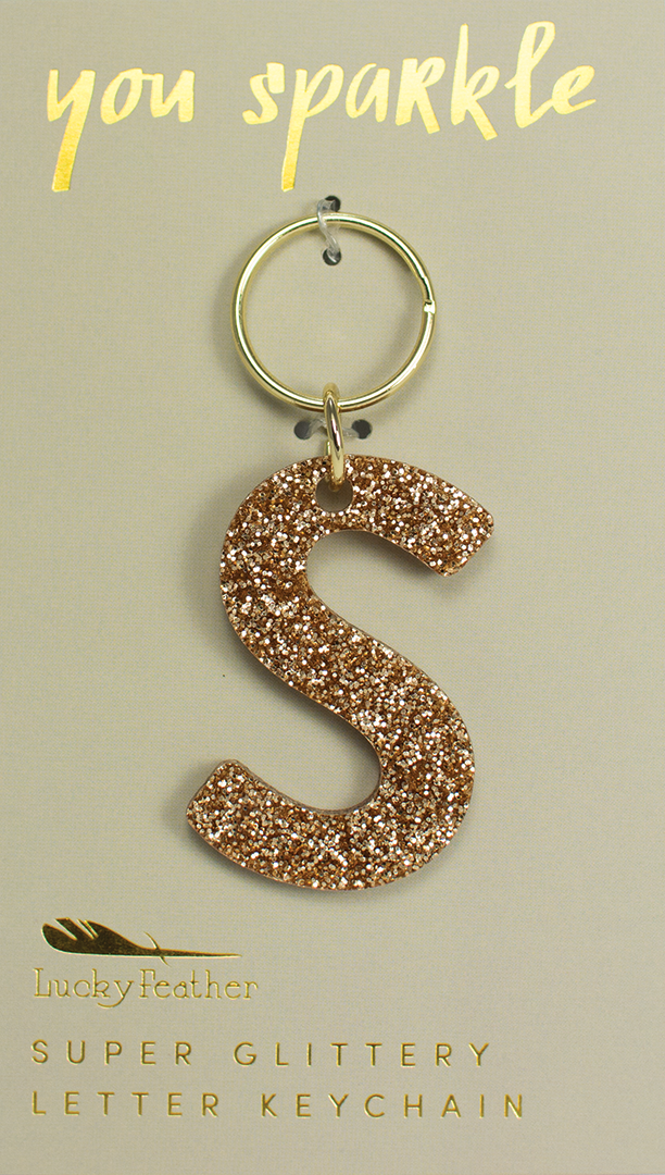 Super Glittery Letter Keychain S