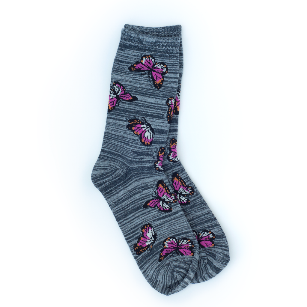 Butterfly Crew Socks