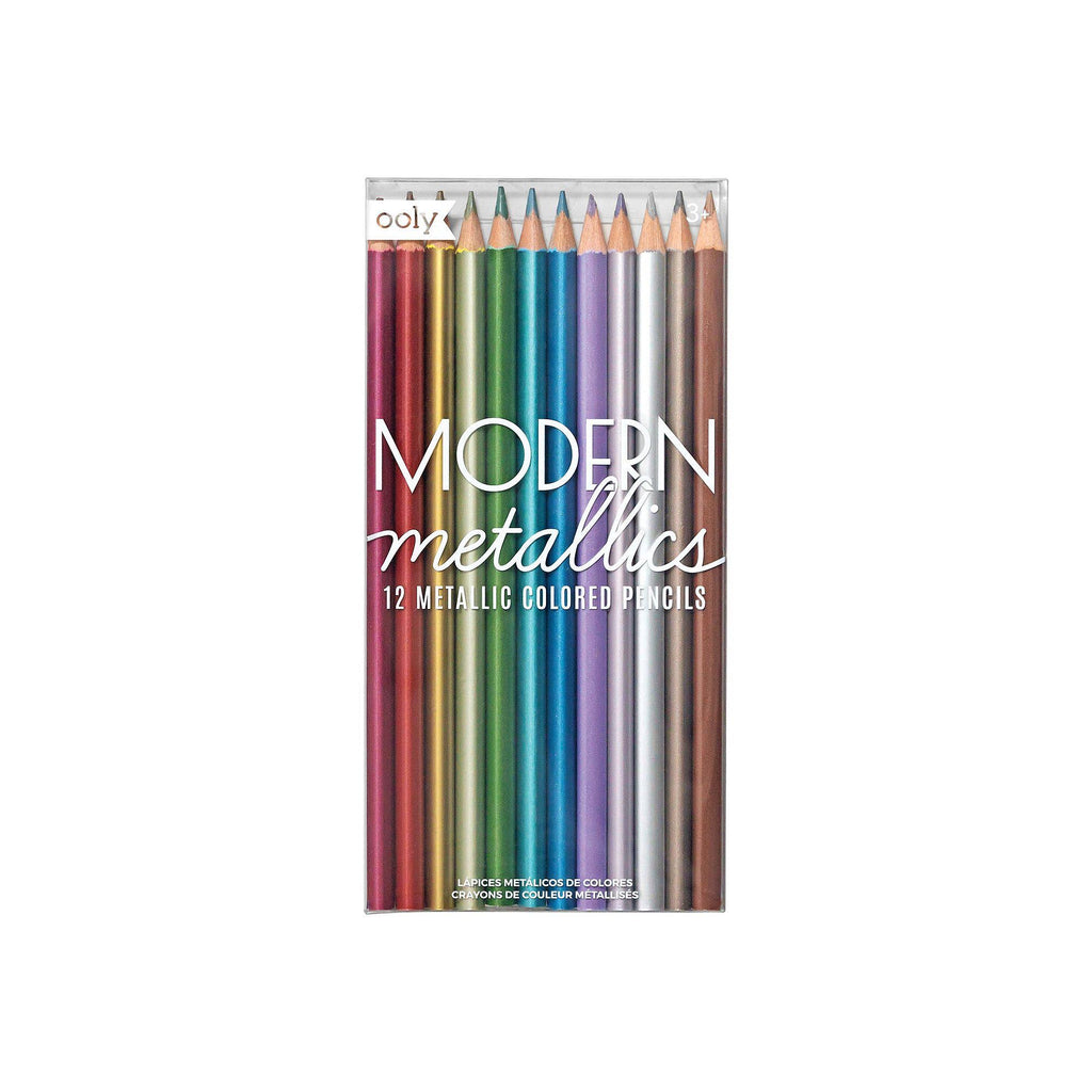 12 Metallic Colored Pencils