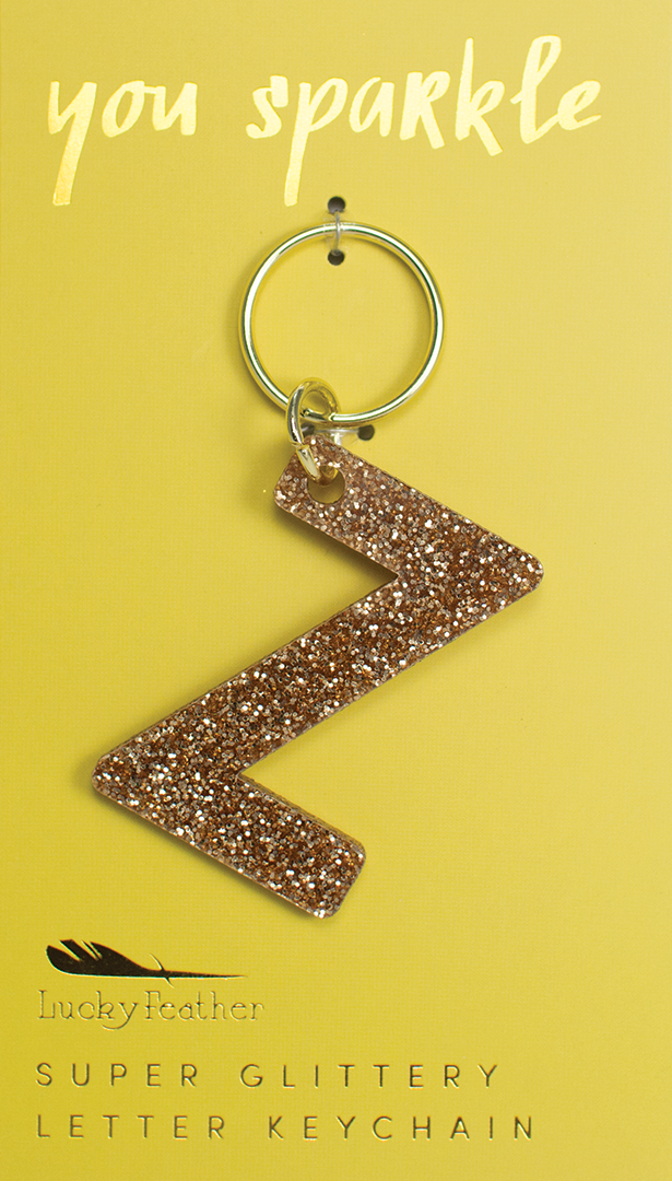 Super Glittery Letter Keychain Z