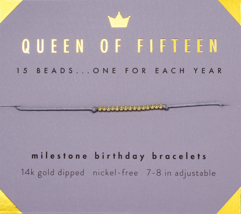 Queen of Fifteen Birthday Bracelet