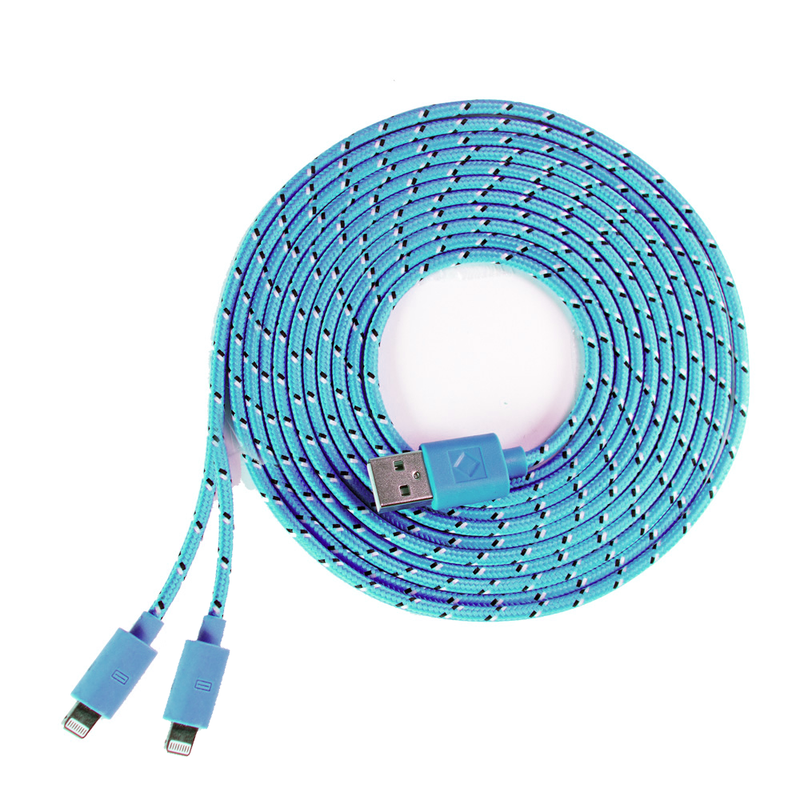 Blue Yellow Dot 2-in-1 Charging Cable