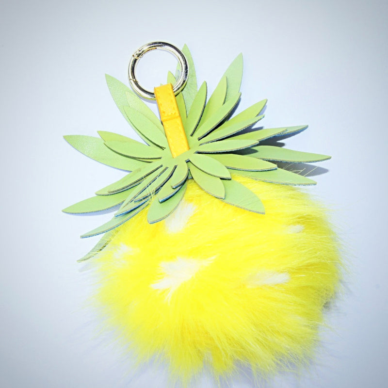Fuzzy Yellow Keychain