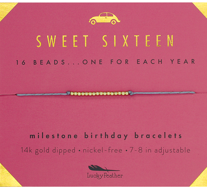 Sweet Sixteen Milestone Birthday Bracelet